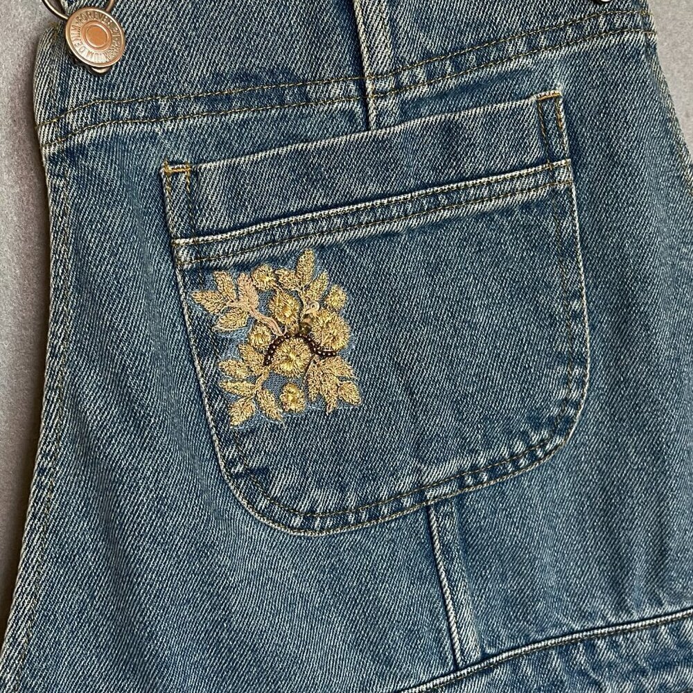 Forever 21 Overall Denim Mini Skirt Size 27 - Picture 4 of 8
